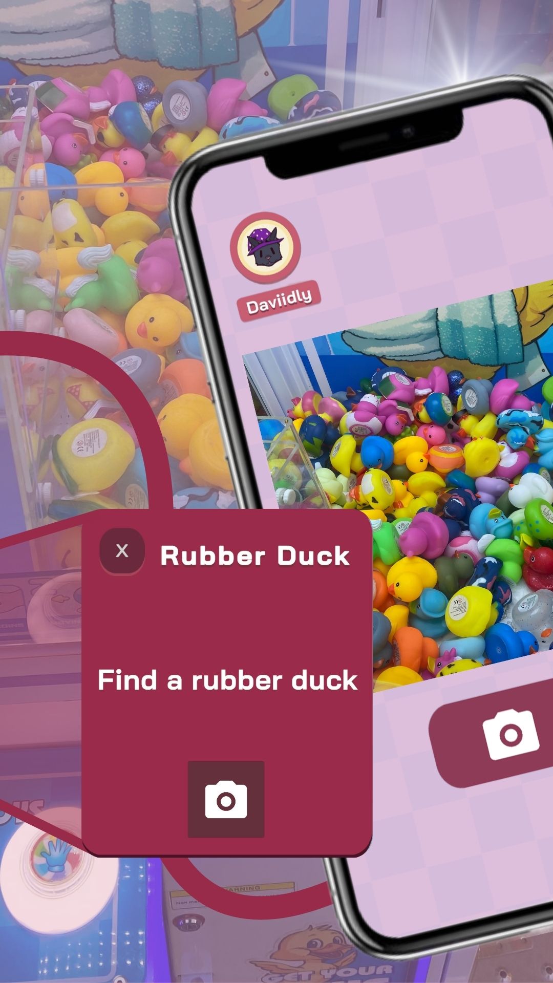 A rubber duck photo challenge in Bisto