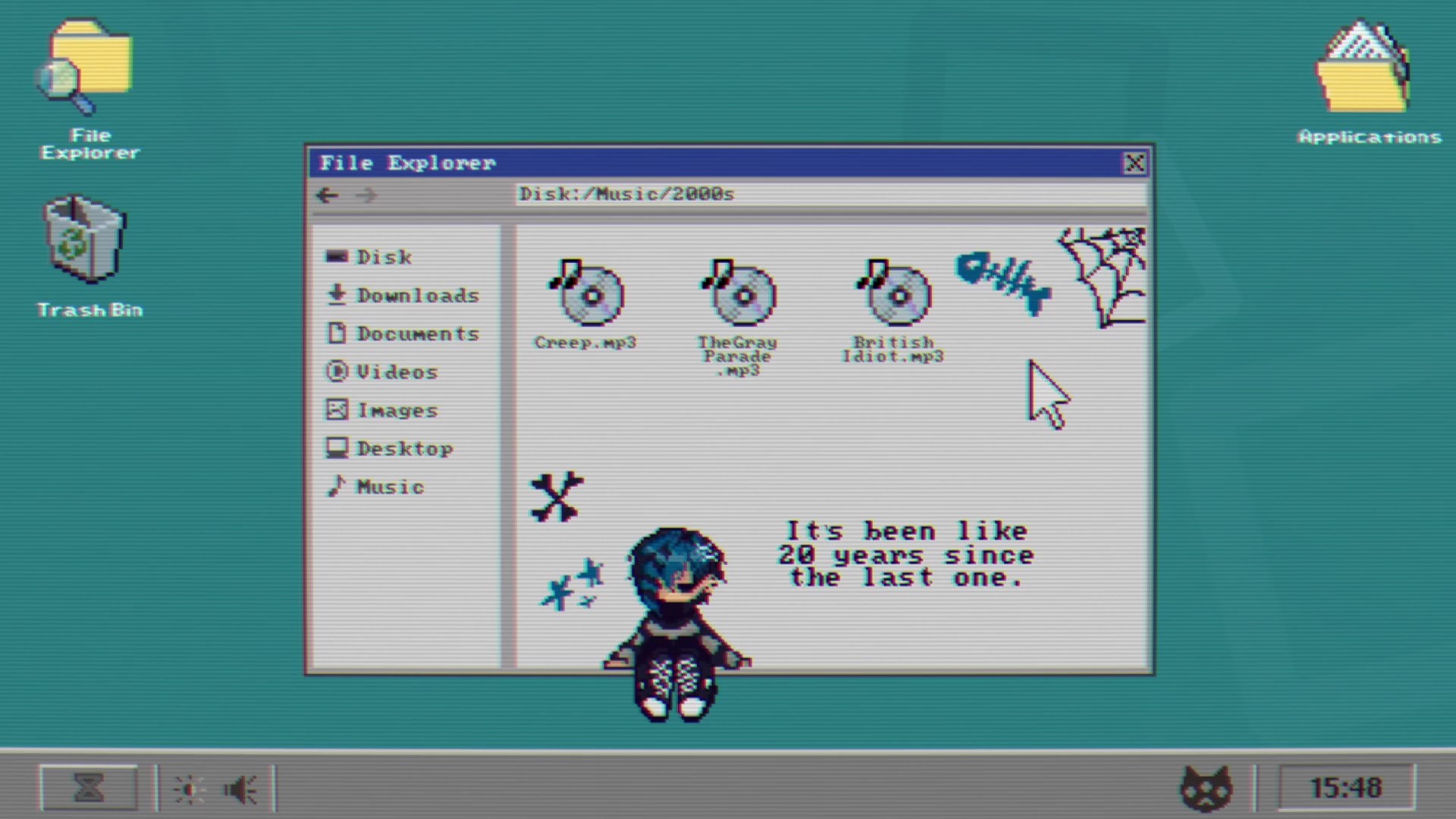 Exploring music files inside the Overbit operating system
